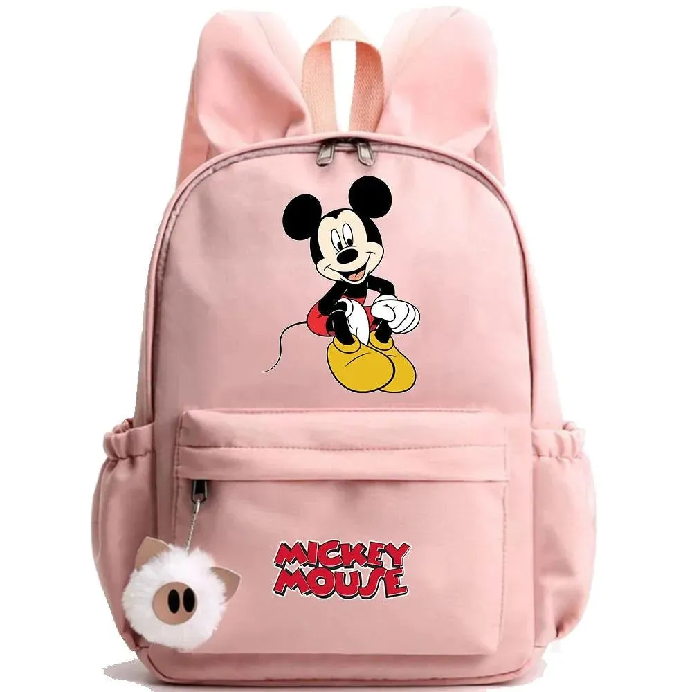 Disney Mickey Mouse Backpack for Girl Boy Student Teenager Children Rucksack Women Cute Casual School Bag Kids Birthday Gift Toy