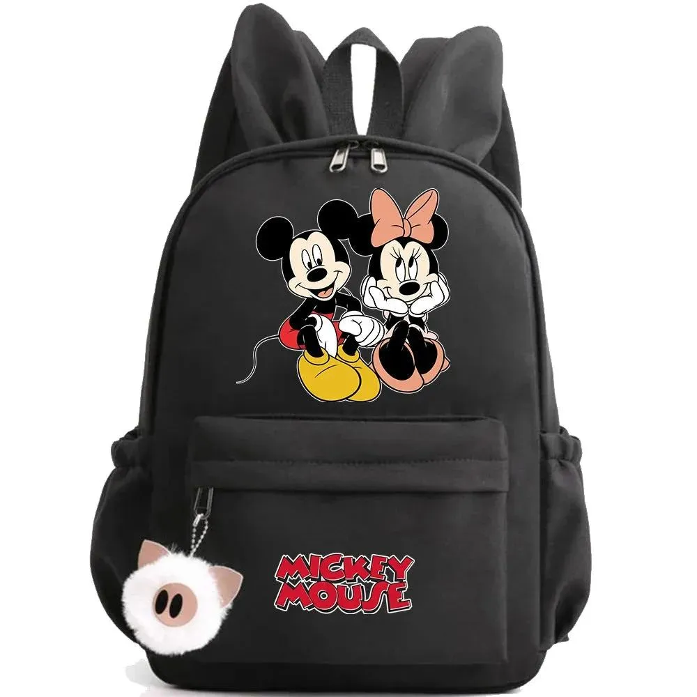 Disney Mickey Mouse Backpack for Girl Boy Student Teenager Children Rucksack Women Cute Casual School Bag Kids Birthday Gift Toy