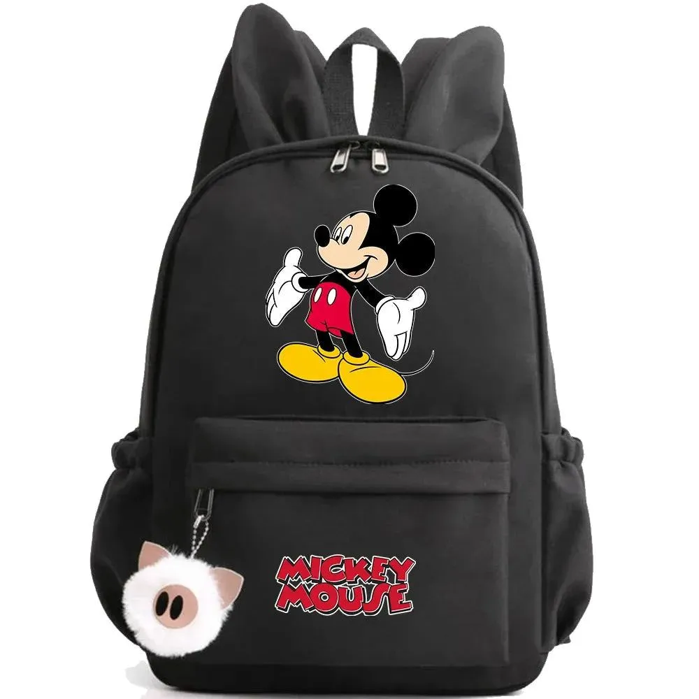 Disney Mickey Mouse Backpack for Girl Boy Student Teenager Children Rucksack Women Cute Casual School Bag Kids Birthday Gift Toy
