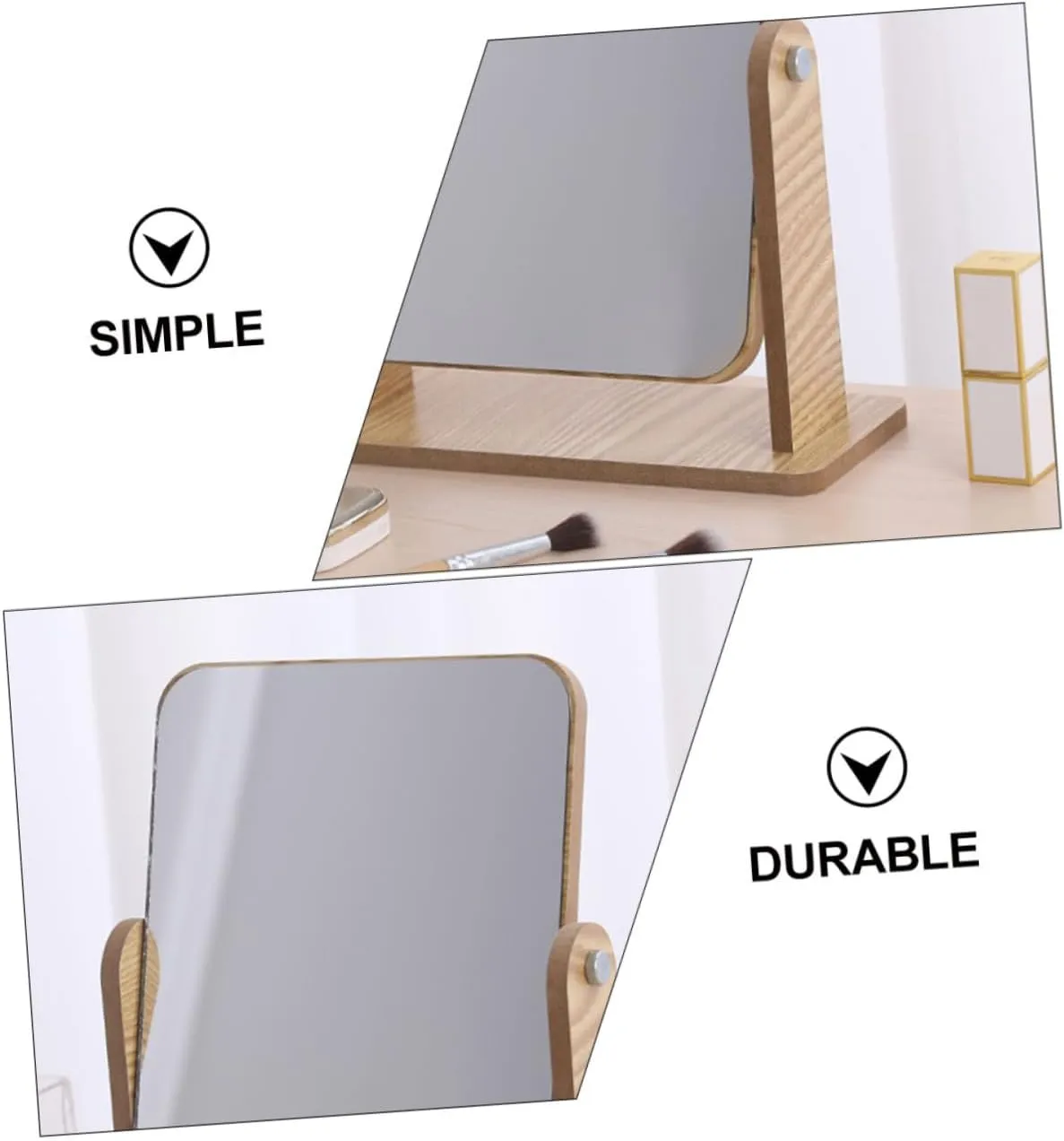 DOITOOL Rotating Vanity Mirror Mirrors Home Decor Girl Cosmetics Mirror to Rotate Chic Decorative Mirror