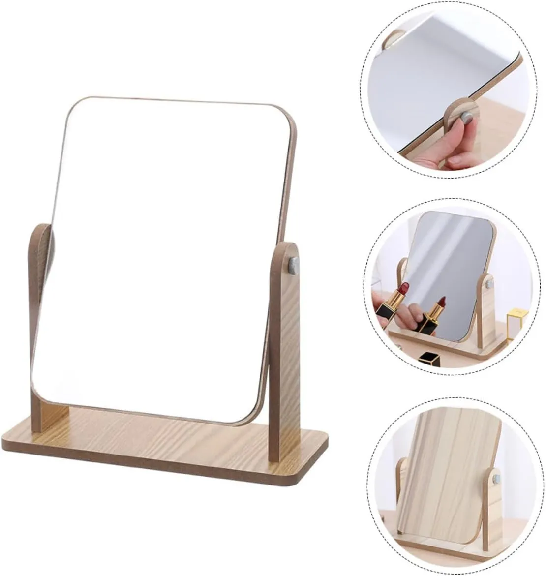 DOITOOL Rotating Vanity Mirror Mirrors Home Decor Girl Cosmetics Mirror to Rotate Chic Decorative Mirror