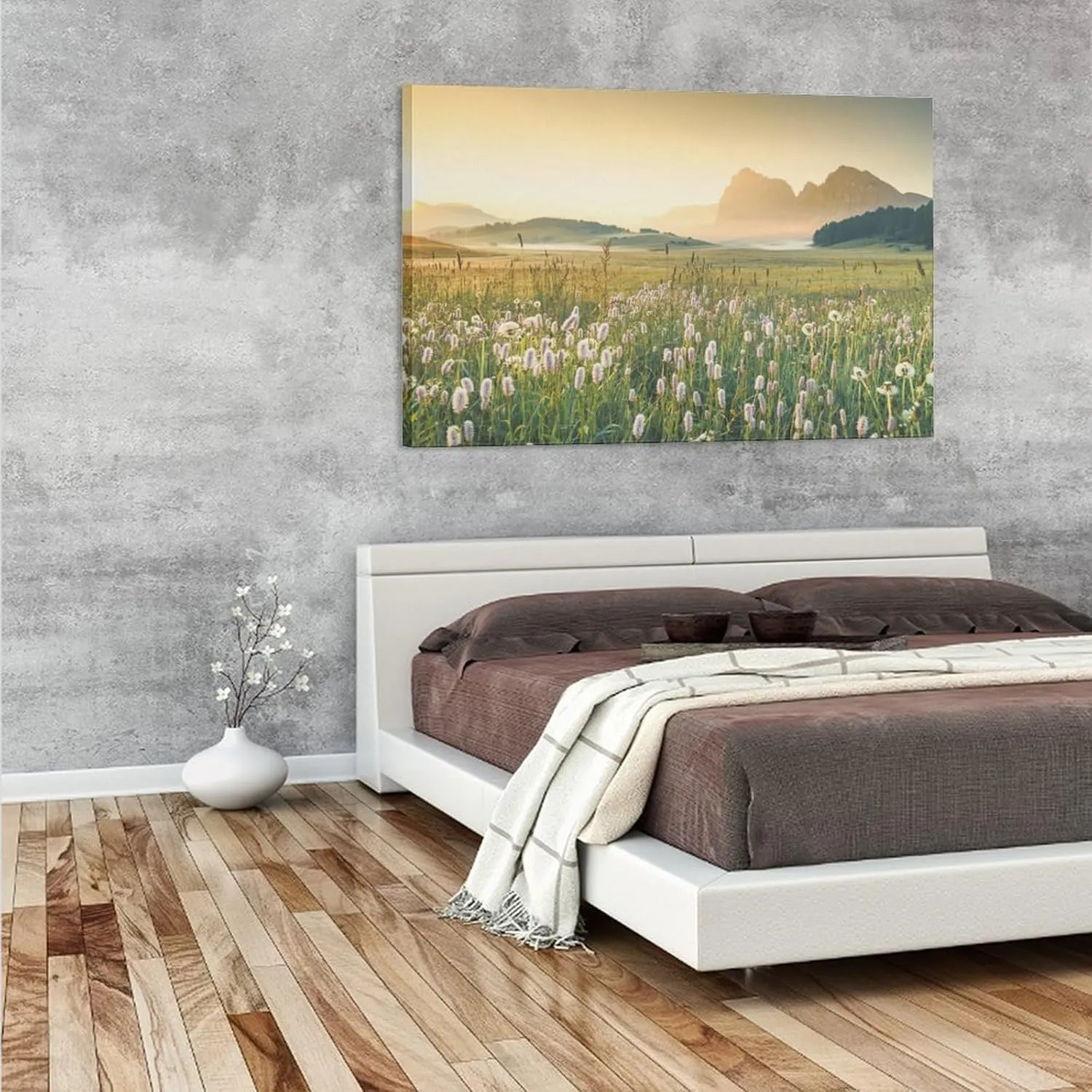 Dolomite Sassolungo Alpine Meadow Sunrise Room Aesthetics Posters Canvas Posters Bedroom Decoration Sports Office Decoration Gifts Wall Art Decoration Printing Posters 12x18inch(30x45cm)