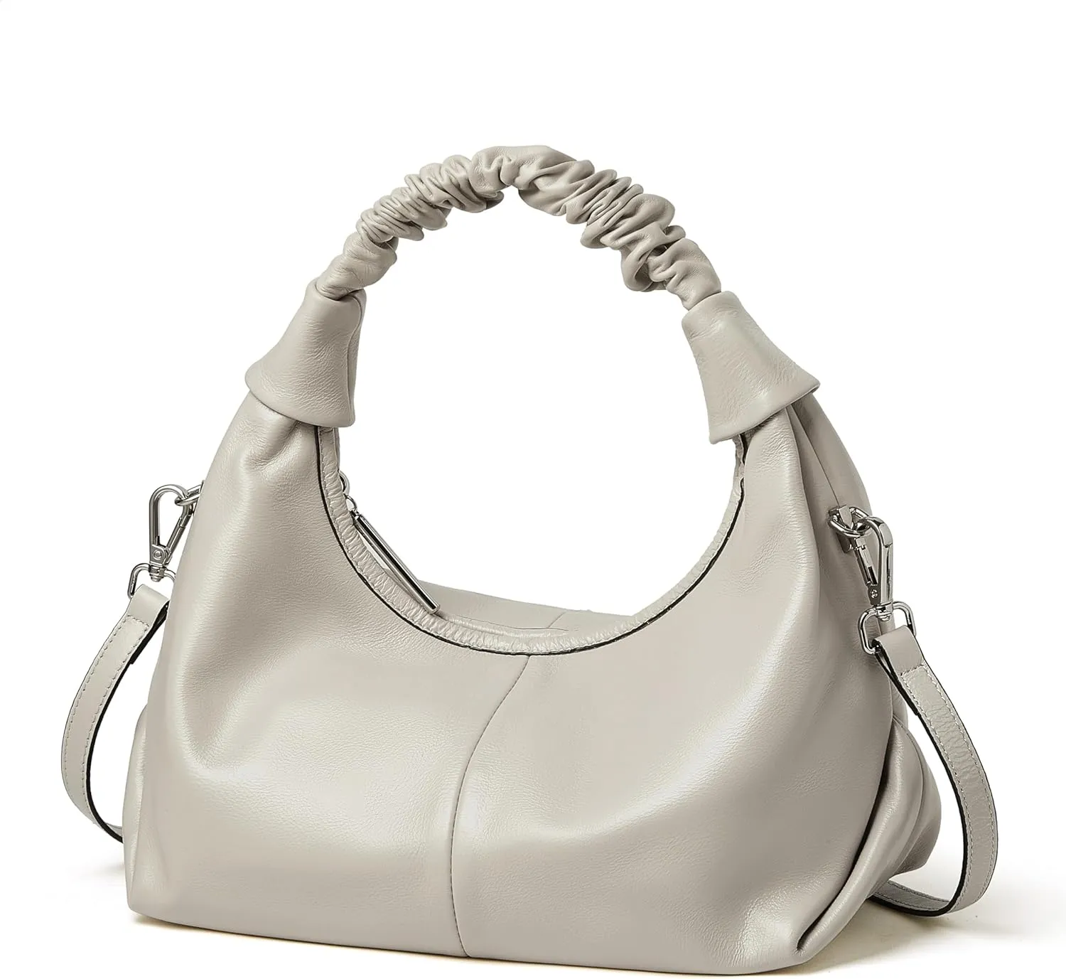 DORIS&JACKY Leather Top Handle Handbags For Women Designer Hobo Tote Clutch Purse With Adjustable Long Strap