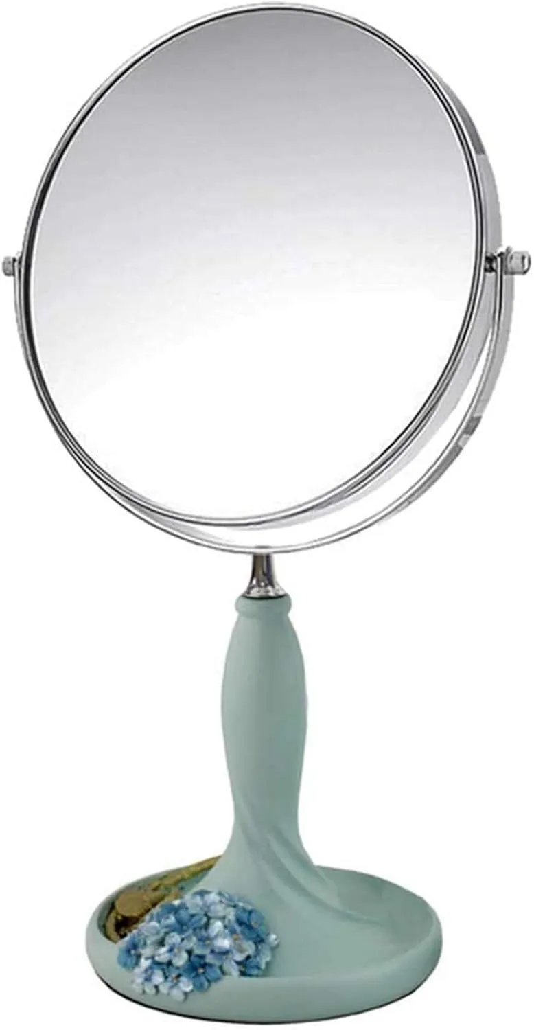Double-Sided Large Desktop High-Definition Makeup Mirror Portable PrincesDressing Mirror Beauty Salon Folding Small Mirror 6/7/8 Inch (A 6 inch(15.24 cm))