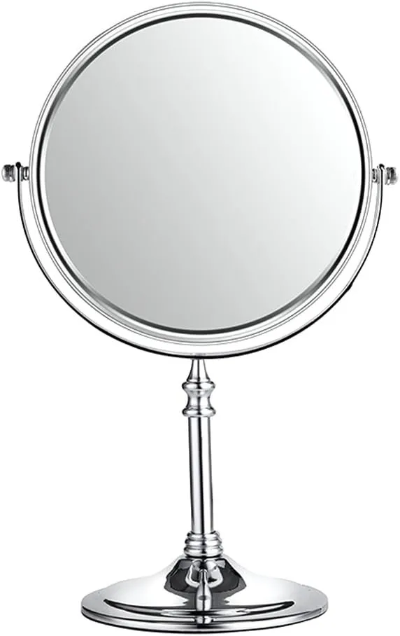 Double Sided Makeup Mirror with Magnification Table-top Design for and Makeup Elegant Finish for Bathroom and Vanity