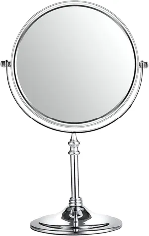 Double Sided Makeup Mirror with Magnification Table-top Design for and Makeup Elegant Finish for Bathroom and Vanity