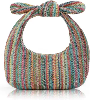 Emprier Bow Clutch Purse for Women Summer Beach Handbags Woven Clutch for Party Wedding Vacation 2025