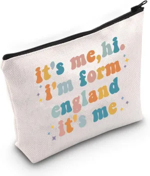 England Holiday Gift British Vacation Gift United Kingdom Traveler Gift It's Me Hi I'm From England It's Me Cosmetic Bag (England), beige