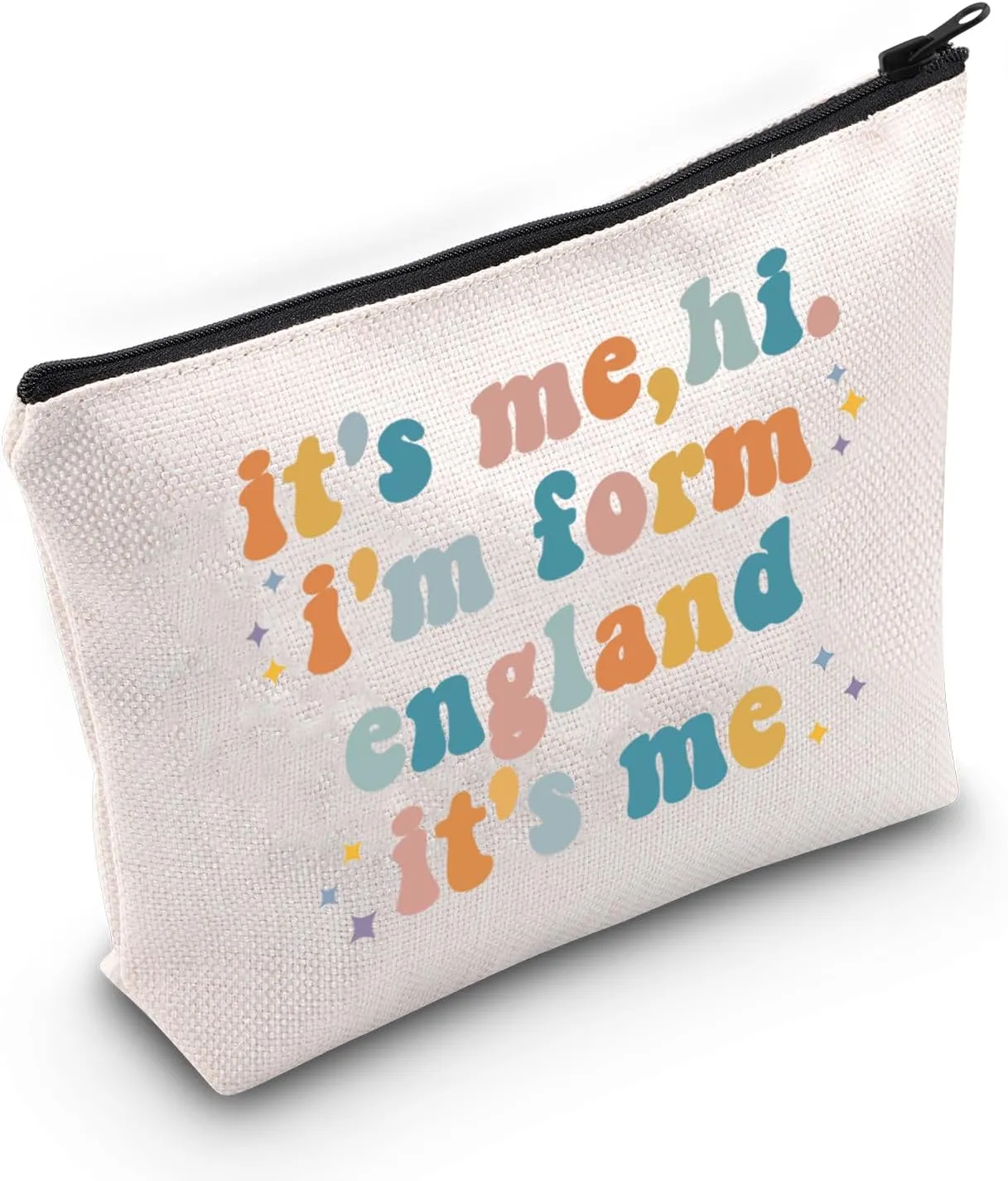 England Holiday Gift British Vacation Gift United Kingdom Traveler Gift It's Me Hi I'm From England It's Me Cosmetic Bag (England), beige