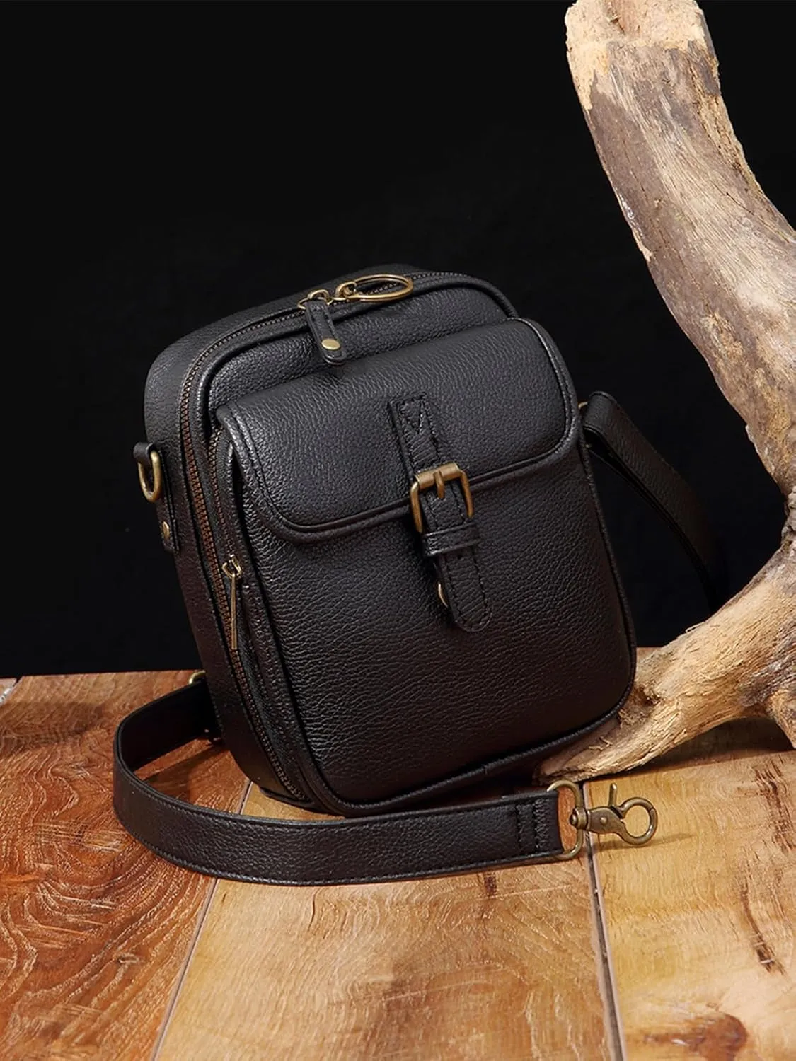 ENOPINK Cross Body Bag for Woman PU Leather Shoulder Bag Crossbody Purse with Card Slots