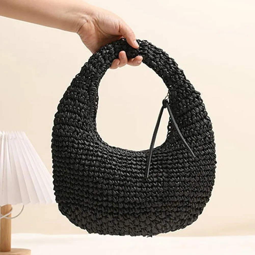 Epsion Women's Woven Shoulder Bag Straw Small Tote Handbags Beach Summer Hobo Natural Chic Travel Purses 2025