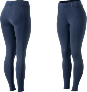 Equinavia Classic Womens Equestrian Silicone Knee Patch Breeches with Phone Pockets | Horse Riding Pants Schooling Tights