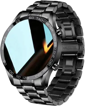 FILIEKEU Men Smart Watch for Android iOS, Bluetooth Calls Voice Chat with Heart Rate/Sleep Monitor Fitness Tracker, 1.3" Full Touch Screen IP67 Waterproof Stainless Steel Activity Tracker for Men