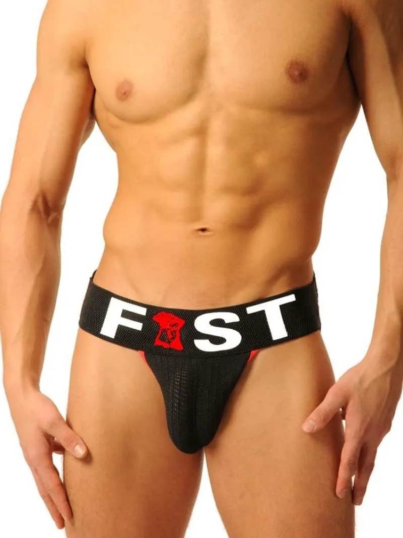 FIST LOGO JOCK • Multicolor Handmade Rare Jockstrap Baseball Sportsjocks Fisting Army, Biker Athletic Supporter