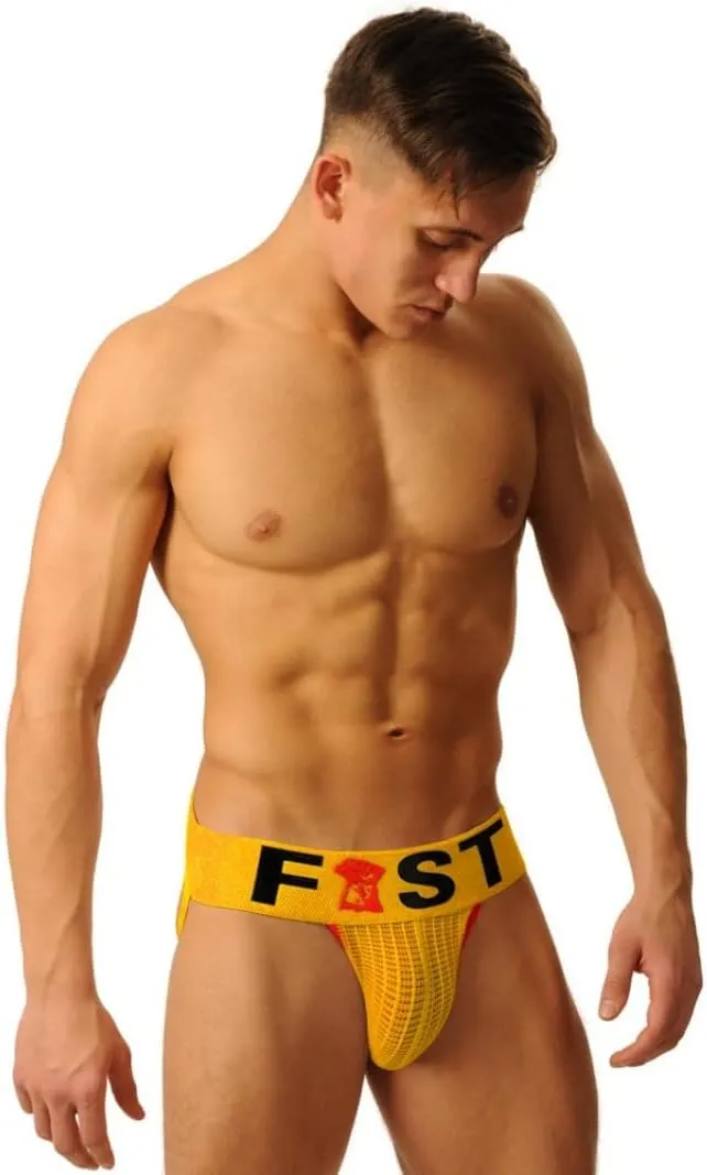 FIST LOGO JOCK • Multicolor Handmade Rare Jockstrap Baseball Sportsjocks Fisting Army, Biker Athletic Supporter