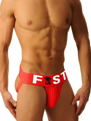 FIST LOGO JOCK • Multicolor Handmade Rare Jockstrap Baseball Sportsjocks Fisting Army, Biker Athletic Supporter