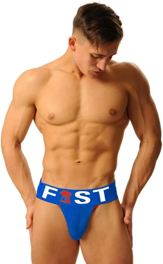 FIST LOGO JOCK • Multicolor Handmade Rare Jockstrap Baseball Sportsjocks Fisting Army, Biker Athletic Supporter