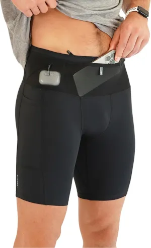 FlipBelt Men's Running Compression Shorts with Pockets - Secure Your Phone, Keys and Even Water Bottles - USA Small Business