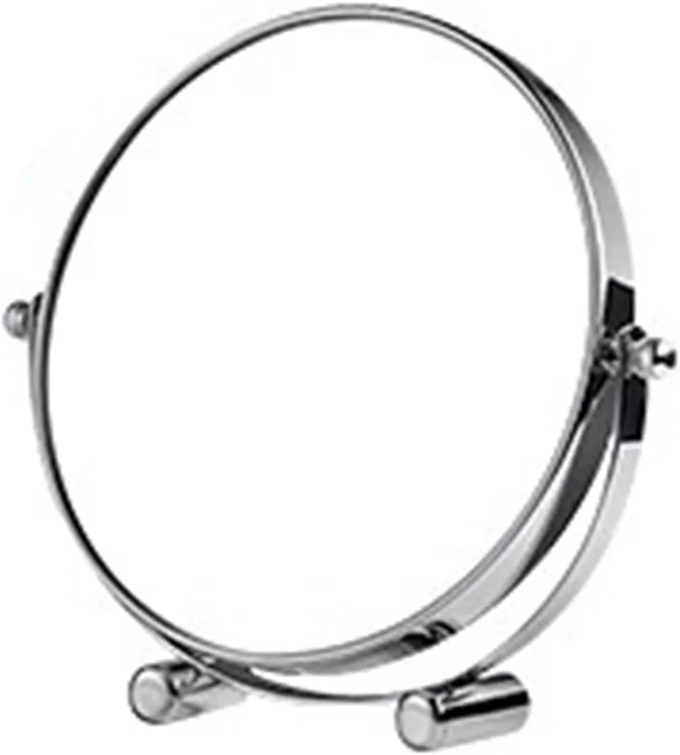 FLIPP Makeup Mirror,Round Double Sided Swivel Dressing Mirror,Desktop Dresser Decorative Vertical Desktop Mirror,360° Swivel(8in)