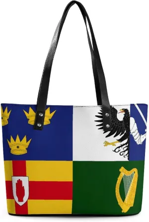 Four Provinces of Ireland Flag Purse for Women Casual Tote Bags Purses Ladies Top Handle Shoulder Handbag for Work Travel