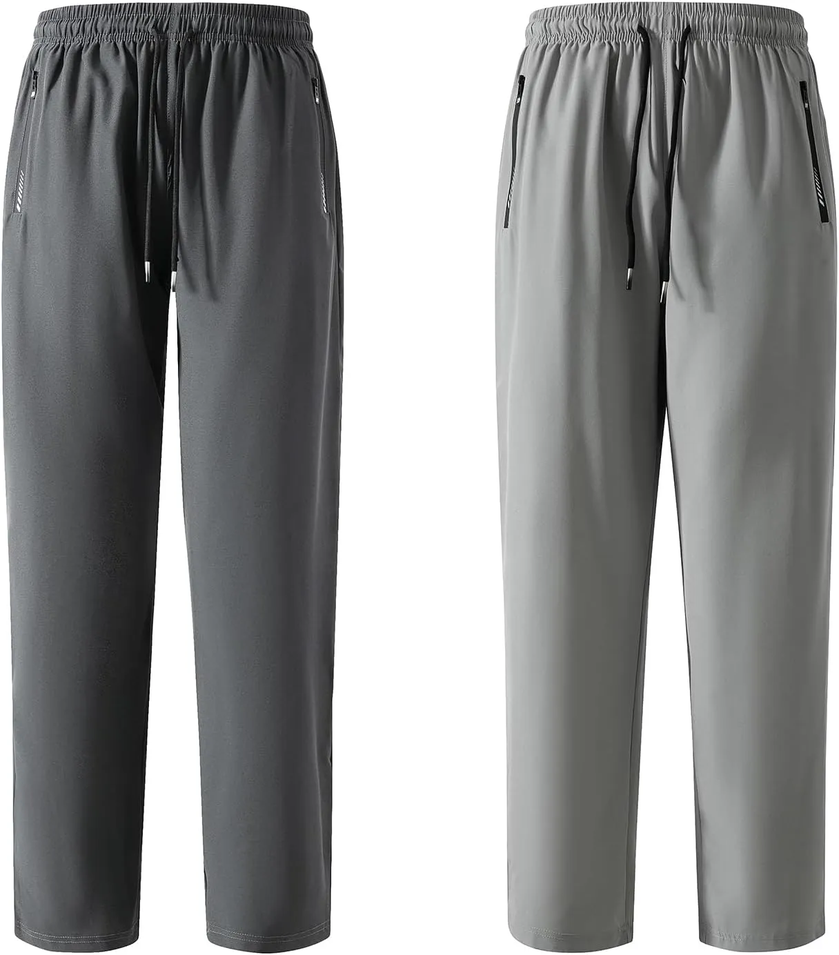 FoxQ Men's Sweatpants Quick Dry Jogger Hiking Pants with Secure Zipper Pockets Athletic Pants for Gym,Running,Workout