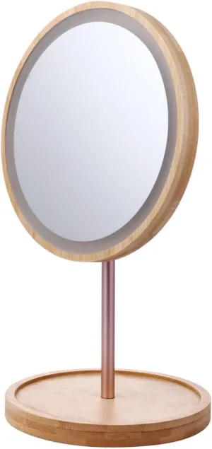 FRCOLOR 1pc Led Vanity Mirror with Swivel High-Definition Desktop Makeup Mirror for Bedroom Tabletop Bathroom Dresser Smart Dimming for Makeup Lovers