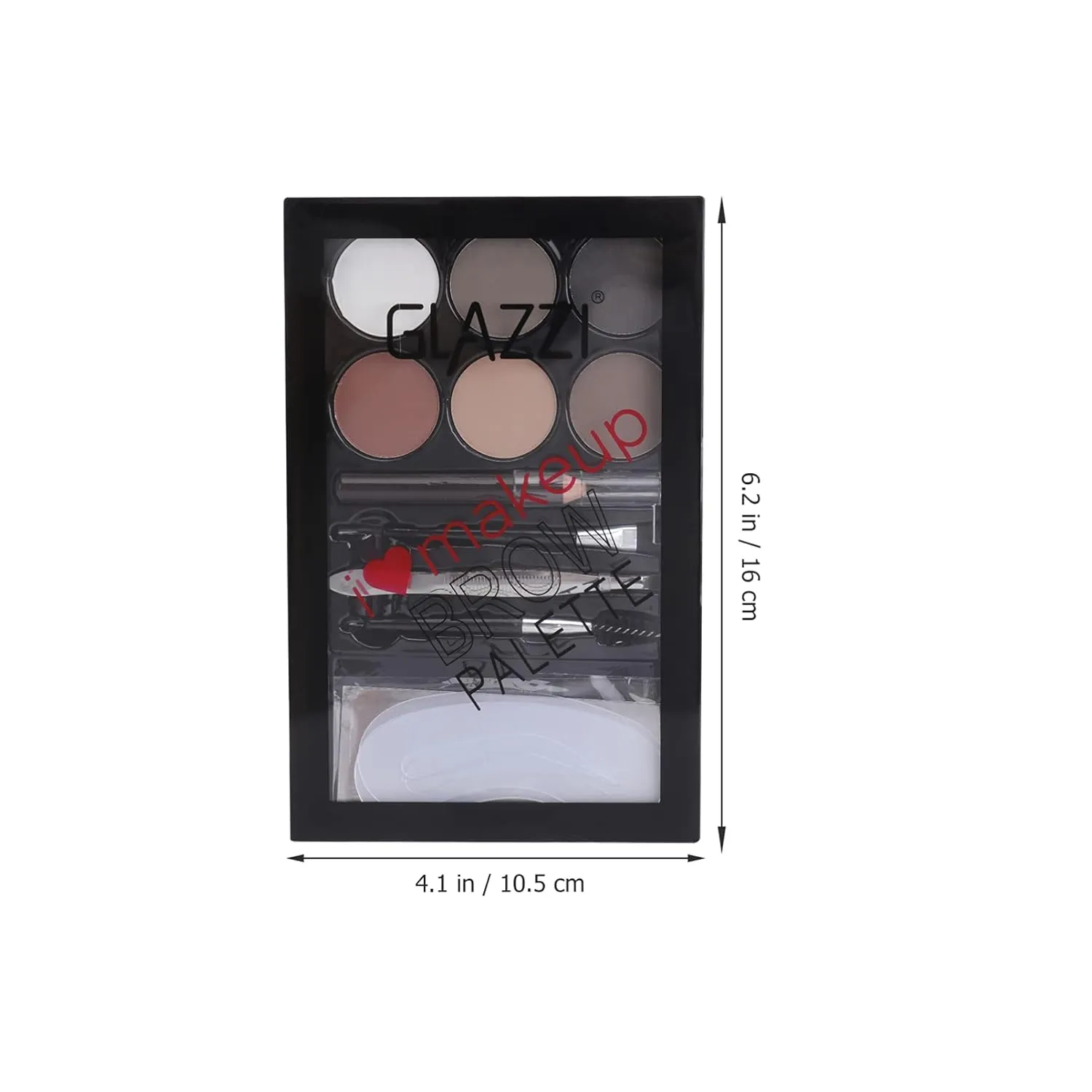 FRCOLOR Brow Kit Eyebrow Makeup Palette with Eyebrow Stencil Eye Brow Wax Highlighter Waterproof Sweatproof for Women Girl Style 1