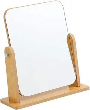 FRCOLOR Vintage Style Desktop Mirror Rotating Makeup Desk Details for Quick Touch-ups