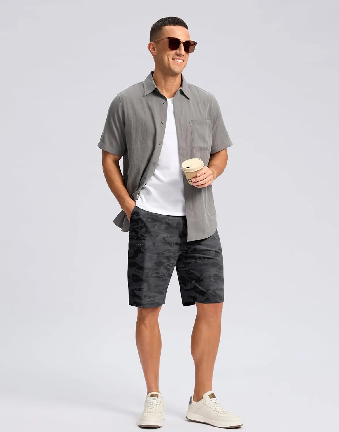 G Gradual Men's Casual Shorts 7"/ 9" Lightweight 4 Pockets Stretch Quick-Dry Summer Shorts for Golf Work Hiking Trips