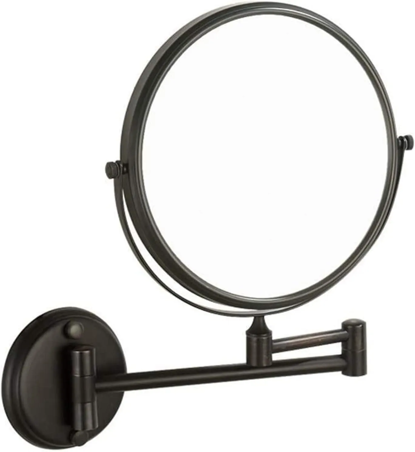 GATSUN Cosmetic Vanity Mirror Black Retro European 8-inch Makeup Mirror 3 Times Magnification Telescopic Mirror