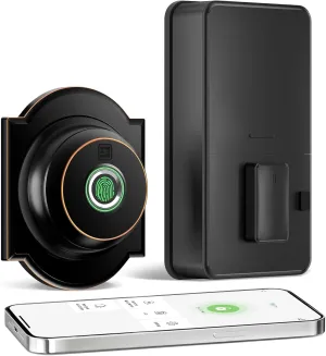 GeekTale Smart Deadbolt Lock, Fingerprint Deadbolt Door Lock with App, Keyless Entry for Front Door