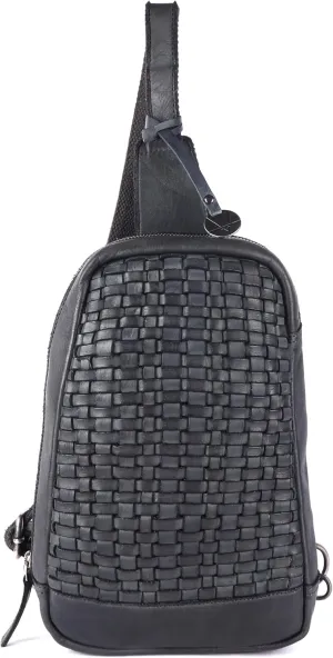 Genuine Leather Body Bag Unisex Trendy Casual Travelling Essentials Kept Bag, Durable Secure Travel Grey