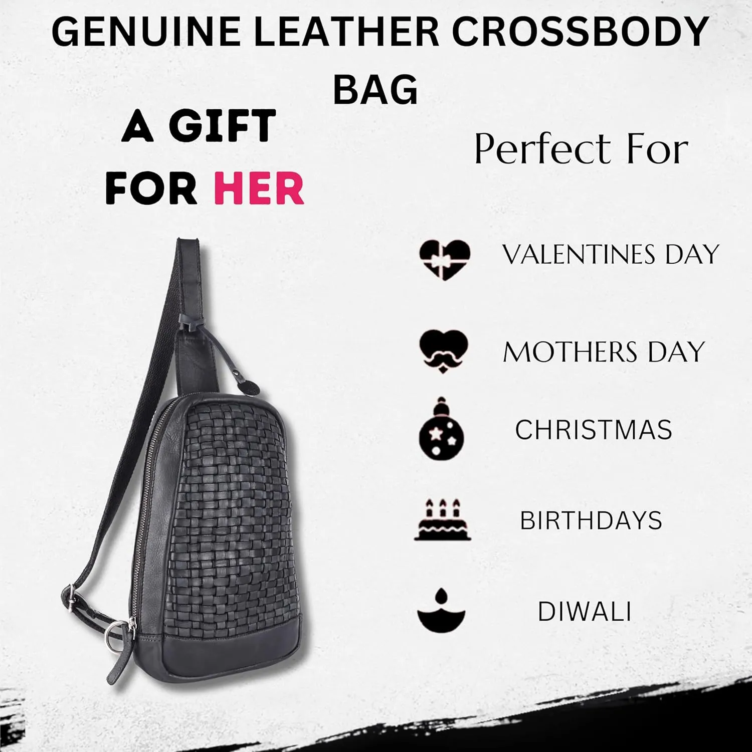 Genuine Leather Body Bag Unisex Trendy Casual Travelling Essentials Kept Bag, Durable Secure Travel Grey