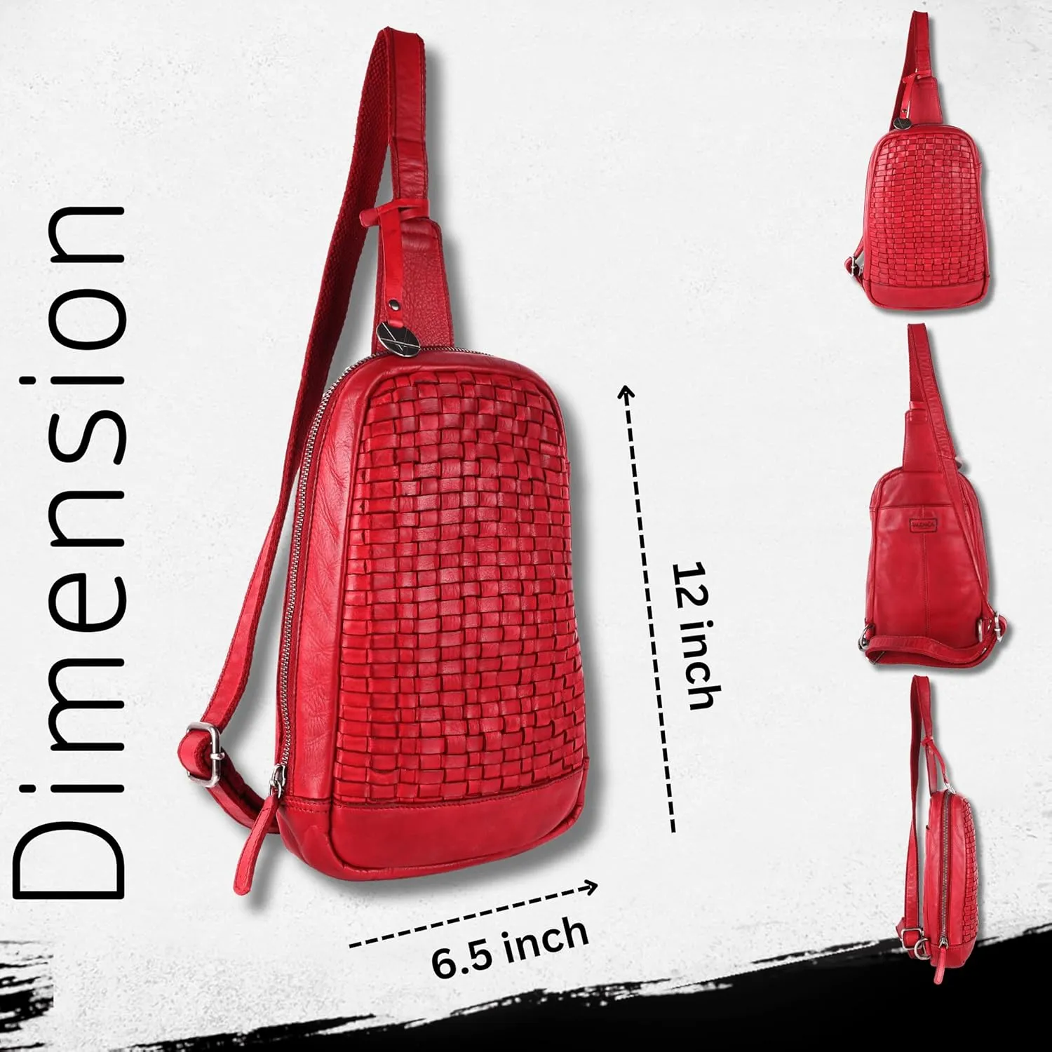Genuine Leather Body Bag Unisex Trendy Casual Travelling Essentials Kept Bag, Durable Secure Travel Red