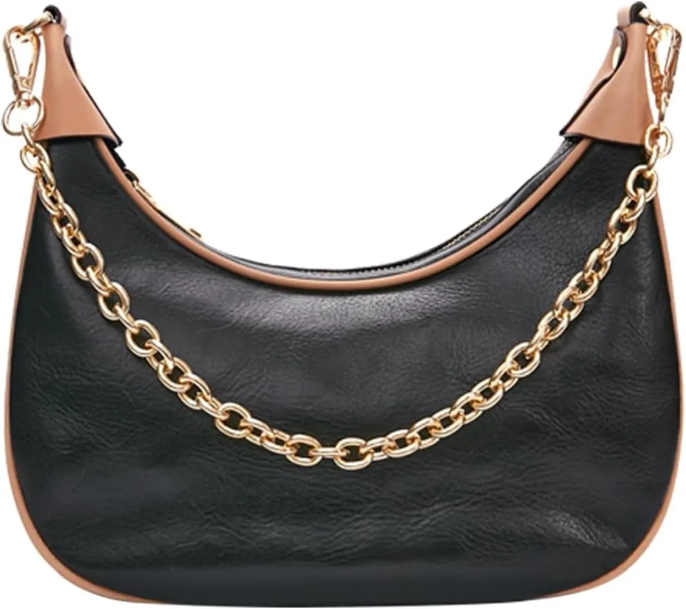 Genuine Leather Crescent Bag for Women: Fashion Ladies Hobo Purse - Retro Shoulder Handbag for Travel Work Commute