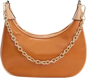 Genuine Leather Crescent Bag for Women: Fashion Ladies Hobo Purse - Retro Shoulder Handbag for Travel Work Commute