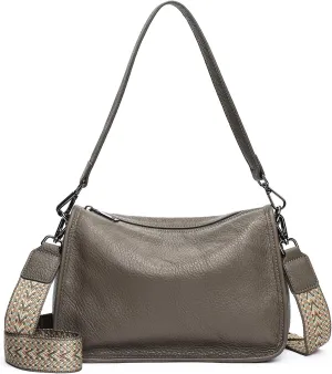 Genuine Leather Crossbody Bag Womens Lightweight Shoulder Purse ladies Small Hobo Handbag