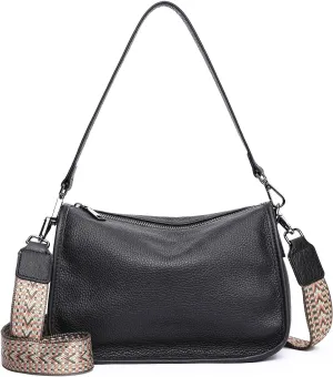 Genuine Leather Crossbody Bag Womens Lightweight Shoulder Purse ladies Small Hobo Handbag