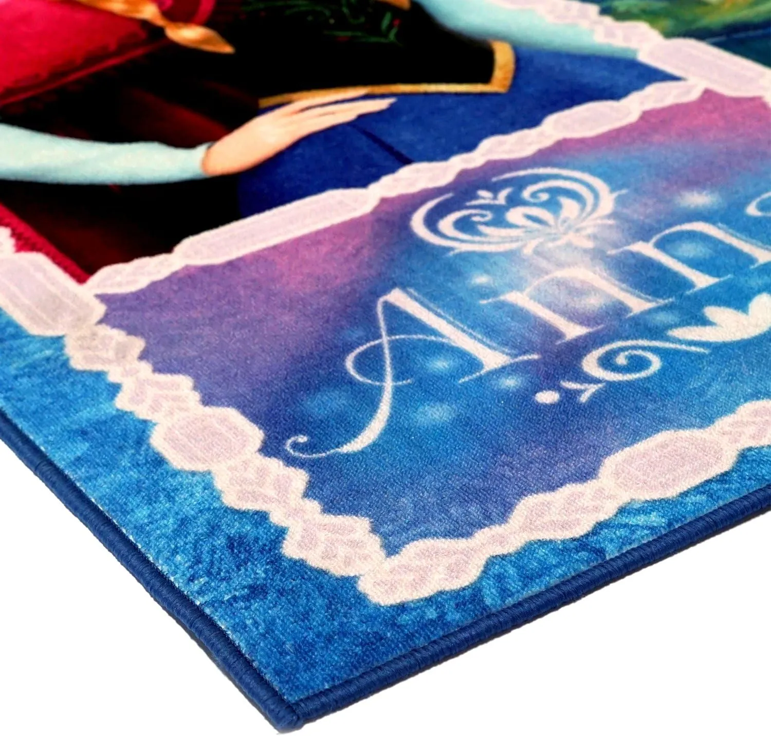 Gertmenian Disney Frozen Indoor Area Rug - 4x6 Large, Non-Slip, Ideal for Children in Bedroom, Game Room, Classroom, Nursery or Play Area - Olaf & Anna, Blue, 46907
