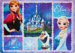 Gertmenian Disney Frozen Indoor Area Rug - 4x6 Large, Non-Slip, Ideal for Children in Bedroom, Game Room, Classroom, Nursery or Play Area - Olaf & Anna, Blue, 46907