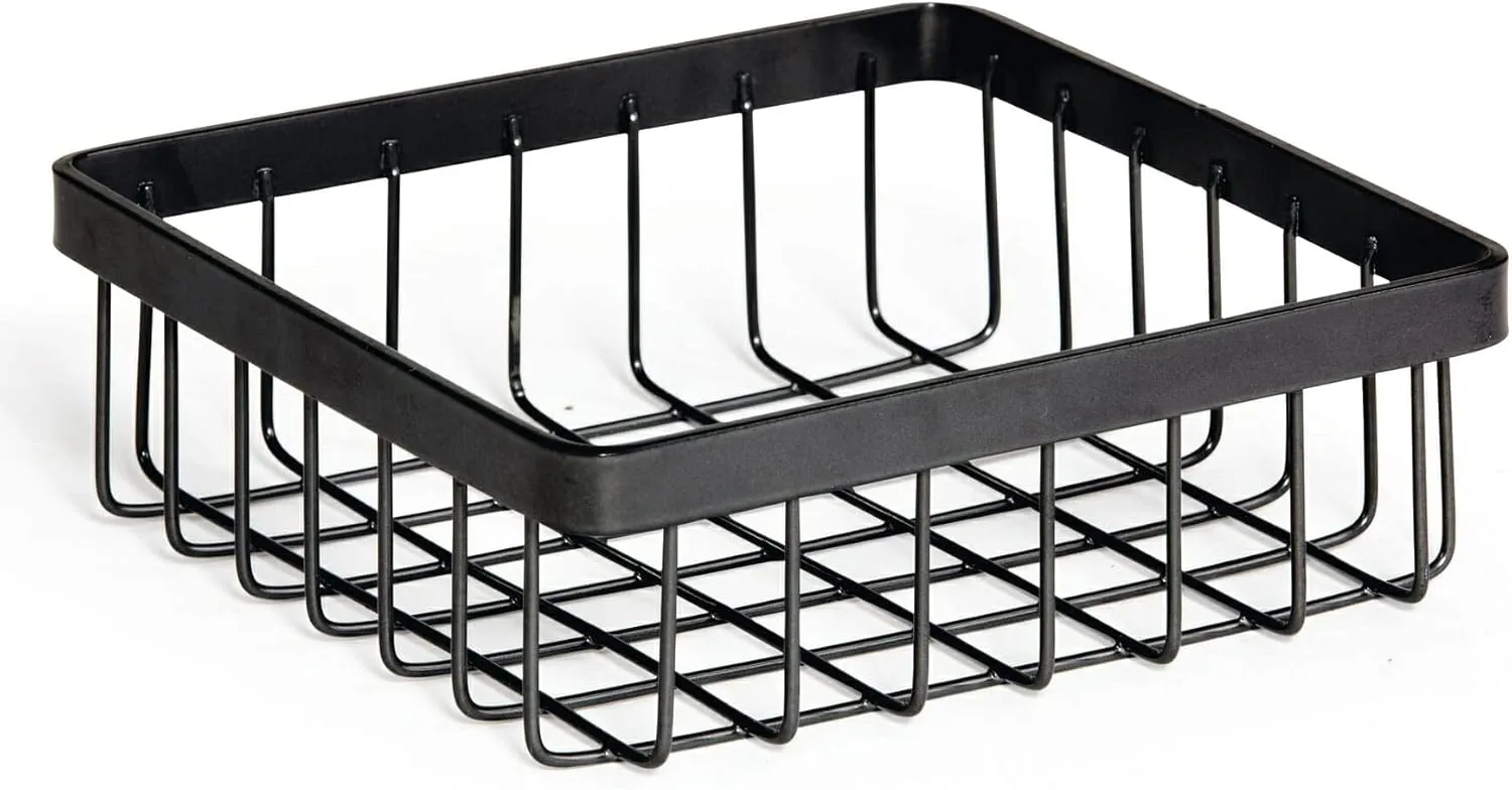 G.E.T. WB-662-MG Square Metal Storage Wire Basket for Pantry, Produce and More, 6" x 6" x 2"
