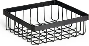 G.E.T. WB-662-MG Square Metal Storage Wire Basket for Pantry, Produce and More, 6" x 6" x 2"