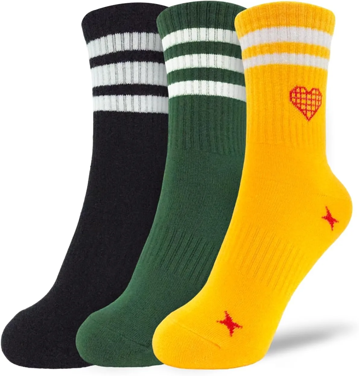 Gift Ideas for Men and Women Cute Colorful Funny Casual Cotton Sports Novelty Crew Socks 3 Pair Packs