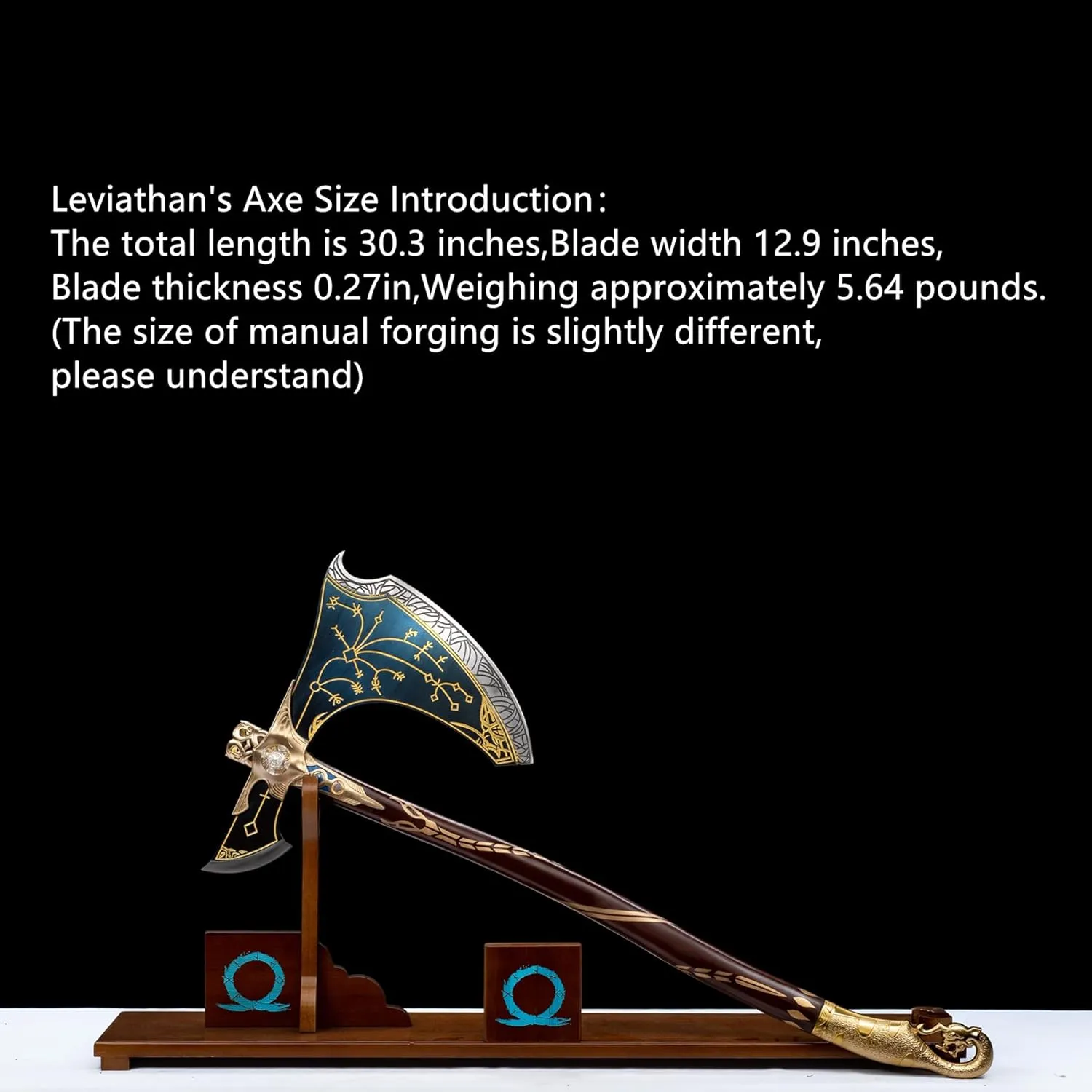 God of War Sword/6.6lb The Blades of Chaos （2 Sets）/5.64lb Leviathan's Axe/Hand Forged high Manganese Steel/Collection, Role-Playing, Gifts