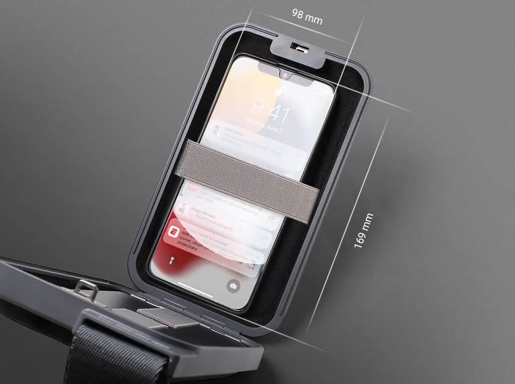 ÖGON Aluminium Sling Bag Phone Bag & Wallet - Practical and Stylish with an Integrated Wallet