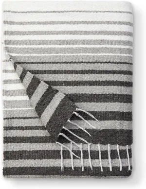 Gray Mexican Blanket by Laguna Beach Textile Co - Beach, Yoga, Camping, or Decorative Throw Blanket - Traditional Handmade Serape - Gray Tulum