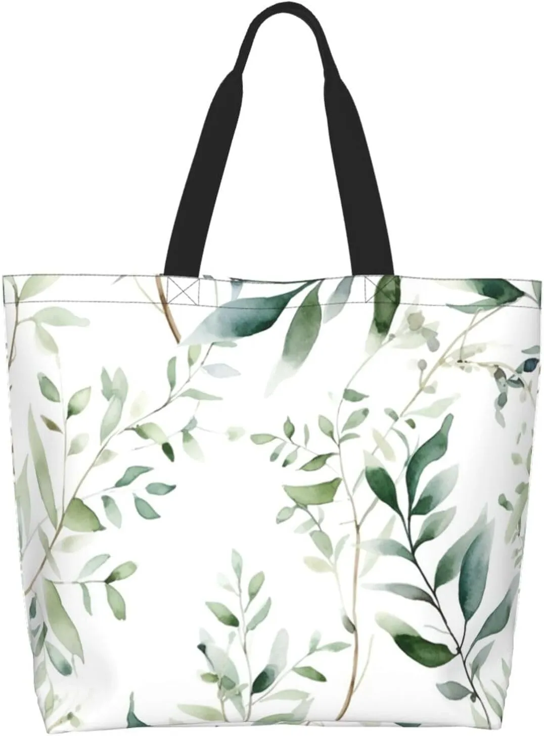 Grocery Bag Reusable Tote Bag Foldable Blue Rose Shopping Bag Handbag Washable Shoulder Bag for Travel