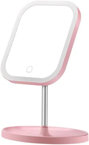 Hand Mirror Bathroom, Wall-Mounted, Dressing Table ，Desktop Folding Led Fill Light Mirror with Light USB Smart Charging Beauty Portable Mirror,