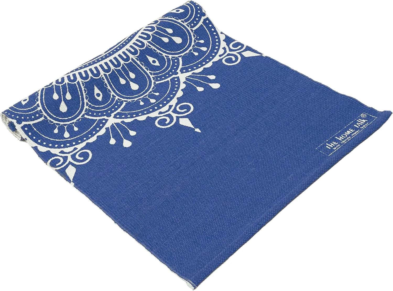 Hand Woven 100% Cotton Yoga Mat- Thick Handloom Made in India- for Gym Floor Exercise - Runner for Bedroom