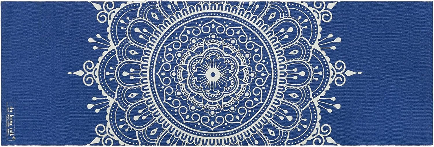 Hand Woven 100% Cotton Yoga Mat- Thick Handloom Made in India- for Gym Floor Exercise - Runner for Bedroom